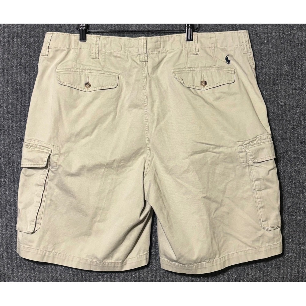 Polo Ralph Lauren Mens 40 Cargo Shorts Khaki Relaxed Fit Cotton - Picture 2 of 6
